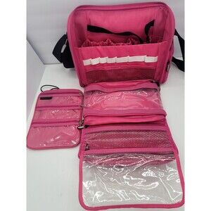Pink Travelon Toiletries and Cosmetics Organizer Used